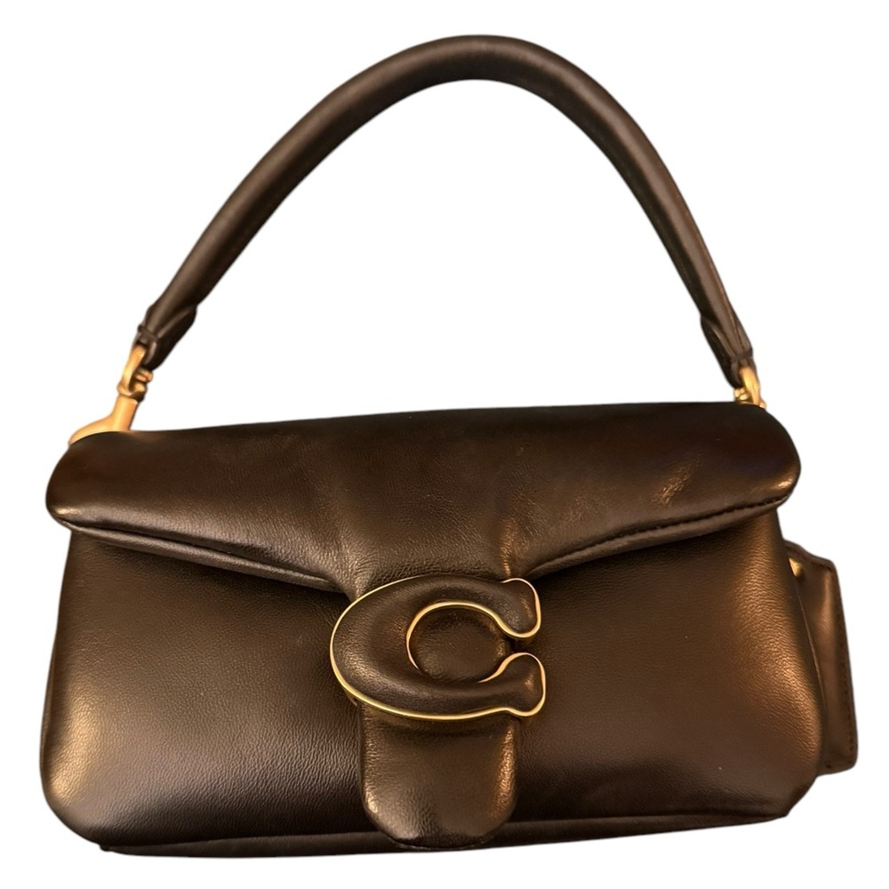 Coach Black Leather Shoulder Tabby Bag